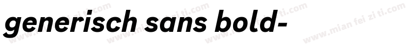 generisch sans bold字体转换